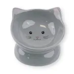 HAP keramikinis dubenėlis katei, paauk&scaron;tintas, pilkas, 100ml