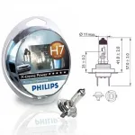 Lempučių komplektas PHILIPS 55W 12V PX26d H7 X-treme Power+80%