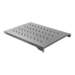 Lanberg 19" fixed shelf 1U/483x700mm, max load capacity up to 15kg | AK-1010-B | Black