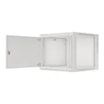 Lanberg | Rack cabinet 19" wall-mount 9U/600x600 (flat pack) for self-assembly with metal door | WF01-6609-00S | Grey