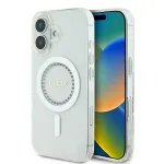 Guess GUHMP16MPFTDTEH Hardcase IML Rhinestones MagSafe for iPhone 16 Plus 6.7" / white