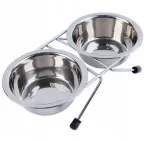 Dubenėliai metaliniai su stovu 2x240ml/11cm