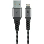 Goobay | Lightning to USB-A tekstilinis kabelis su metaliniais ki&scaron;tukais | 49268 | USB-A į &bdquo;Lightning&ldquo;.