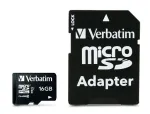 Verbatim 44082 Premium U1 Micro SDHC Atminties kortelė 16GB + microSD į SD Adapteris