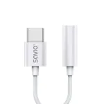 USB Type 3.1 C (M) &ndash; Jack 3.5mm (F) Audio adapter White SAVIO AK-51