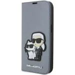 Karl Lagerfeld KLBKP14LSANKCPG bookcase for iPhone 14 Pro 6.1" / silver