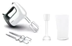 TEFAL | Hand mixer | HT461138 Prep'Mix+ | Hand Mixer | 500 W | Number of speeds 5 | Turbo mode | White/Grey
