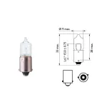 Lempučių komplektas 2vnt. PHILIPS 6W 12V BAX9s H6W BLISTERIS