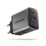 AXAGON Wall charger 67W, USB-A + USB-C, PD3.0/PPS/QC4+/SF | ACU-PQ67D