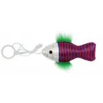 PET NOVA Fish žaislas katei su virvele 10x4cm 3vnt