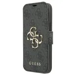 Guess GUBKP13X4GMGGR Book 4G Big Metal Logo for iPhone 13 Pro Max 6,7" / grey