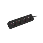 Lanberg | Power strip 1m 4x outlets for UPS system | PS0-04E-0100-IEC-BK | Sockets quantity 4