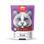 Wanpy skanėstas katėms, vytintos antienos juostelės,mink&scaron;tos,80g