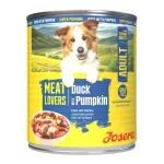 Josera Meat Lovers Menu Duck with Pumpkin konservuotas pa&scaron;aras &scaron;unims su antiena ir moliūgais, 800 g