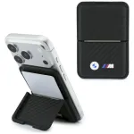 BMW M Carbon Wallet Case Metal Logos MagSafe black