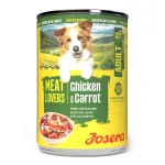 Josera Meat Lovers Menu Chicken with Carrot konservuotas pa&scaron;aras &scaron;unims su vi&scaron;tiena ir morkomis, 400 g