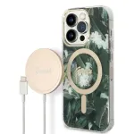 Guess Set GUBPP14XHJEACSA Case+Charger for iPhone 14 Pro Max 6,7" / green