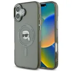 Karl Lagerfeld KLHMP16MHLSKIK Hardcase IML Metal Karl Head MagSafe for iPhone 16 Plus 6.7" / black