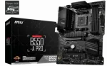 MSI | B550-A PRO | Processor family AMD | Processor socket AM4 | DDR4 DIMM | Memory slots 4 | Supported hard disk drive interfaces SATA, M.2 | Number of SATA connectors 6 | Chipset AMD B550 | ATX