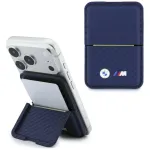 BMW M Carbon Wallet Case Metal Logos MagSafe / navy blue