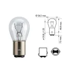 Lempučių komplektas PHILIPS 21/5 12V BAY15d P21/5W VISION PLUS BLISTERIS