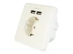 Gembird EG-ACU2A2-01 AC Wall Socket with 2 port USB Charger 2x USB 2.4A Schuko / white
