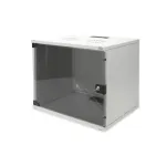 Digitus | 9U wall mounting cabinet | DN-19 09-U-S-1 | Safety class rating IP20. Lockable safety-glass door. 200&deg; door opening angle. Front door: Glass door, single opening. Unmounted 460x540x400 mm. SOHO | Grey