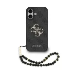 Dėklas Guess PU 4G Metal Logo Strap Apple iPhone 17 juodas