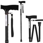 Folding walking stick ACTIONMED black
