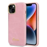 Guess GUHCP14MHGCRHP Croco Collection Hardcase for iPhone 14 Plus / 15 Plus 6.7" / pink
