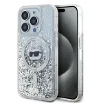 Karl Lagerfeld KLHMP14LLGCHSGH Liquid Glitter Choupette Head Hardcase for iPhone 14 Pro 6.1" / transparent