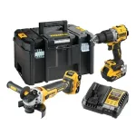 DeWalt DCK2026P2T-QW Combo set DCD805 + DCG405, 18 V XR 2&times;5.0 Ah black, yellow