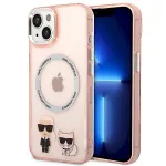 Karl Lagerfeld KLHMP14MHKCP Karl & Choupette Alumi Hardcase for iPhone 14 Plus / 15 Plus 6,7" / pink