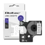 Qoltec Tape for DYMO D1 40913 | 9mm x 7m | White / Black overprint