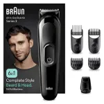 Braun Multi-grooming kit for beard and head | MGK3420 | Cordless | Number of length steps 18 | Black
