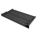 Digitus | Fixed Shelf for Racks | DN-19 TRAY-1-SW | The shelves for fixed mounting can be installed easy on the two front 483 mm (19&ldquo;) profile rails of your 483 mm (19&ldquo;) network- or server cabinet. Due to their stable, perforated steel sheet with a h ...
