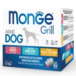 Monge GRILL MIX Dog Adult beef/cod/chicken 100gx12