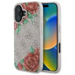Guess GUHMP16SP4ROPEMCP Hardcase 4G Flowers Print MagSafe for iPhone 16 6.1" / pink