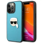 Karl Lagerfeld KLHCP13XPKMB Leather Ikonik Karl`s Head Hardcase for iPhone 13 Pro Max 6.7" / blue