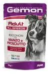 Gemon all breeds adult konservuotas pa&scaron;aras suaugusiems &scaron;unims su jautienos ir kumpio gabalėliais 100g