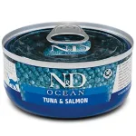 FARMINA N&D OCEAN - CAT Wet Tuna&Salmon ADULT 70 g (pak.24)