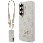Guess 4G Big Rhinestone Triangle Strap MagSafe for Samsung Galaxy S26 / pink