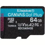 Kingston | Canvas Go! Plus | 64 GB | SD | Flash memory class Class 10, UHS-I, U3, V30, A2
