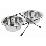Trixie Dubenėlių kompl., nerūd. plienas-metalas, 2x0.45 l, &oslash; 13 cm-28x6x15 cm