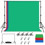 Fotografavimo fonų ir stovų rinkinys 2.9x2m, RGB