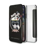 Karl Lagerfeld KLFLBKPXKSB Book Case Signature Glitter for iPhone X/Xs / black