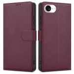 Dėklas Fancy Wallet Samsung A175 A17 4G/A176 A17 5G/A185 A18 4G/A186 A18 5G tamsiai raudonas