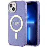 Guess GUHMP14MHCMCGU Hardcase Glitter Gold MagSafe for iPhone 14 Plus / 15 Plus 6.7" / purple