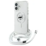 Karl Lagerfeld KLHMP16SHCCHNT iPhone 16 6.1" hardcase transparent IML Choupette Head & Cord Magsafe