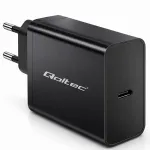 Qoltec Super Quick PD Charger | 1xUSB-C | 65W | 5-20V | 3-3.25A | Laptop | Smartfon | Black